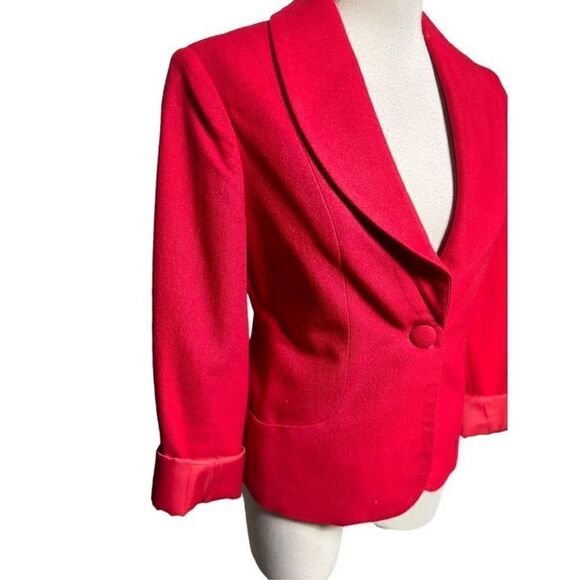 Georgiou Studio Vintage Red Wool BlazerJacket Size Small - Picture 2 of 6